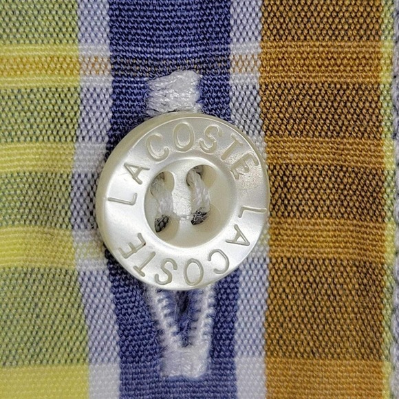 Lacoste Men’s Shirt L 42 White Regular Fit LS Button Up Cotton Pocket Logo - Picture 6 of 10